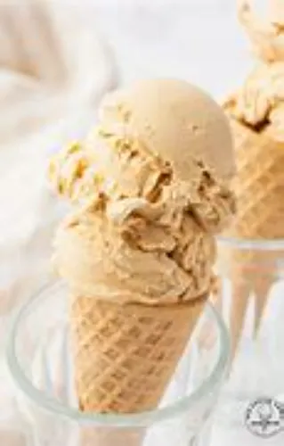 Ice Cream Scoops Butterscotch Ice Cream
